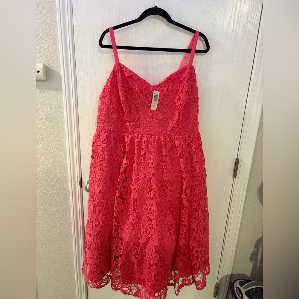Torrid Midi Crochet Lace Sweetheart Dress - Picture 3 of 8